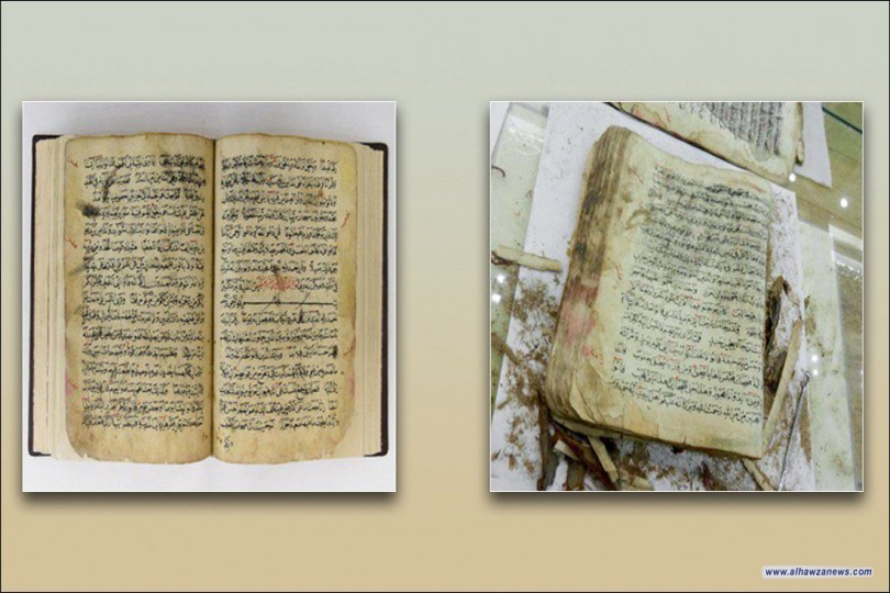 العتبة الحسينية تعيد مخطوطة تعود الى القرن 12 الى جامعة سامراء بعد ترميمها