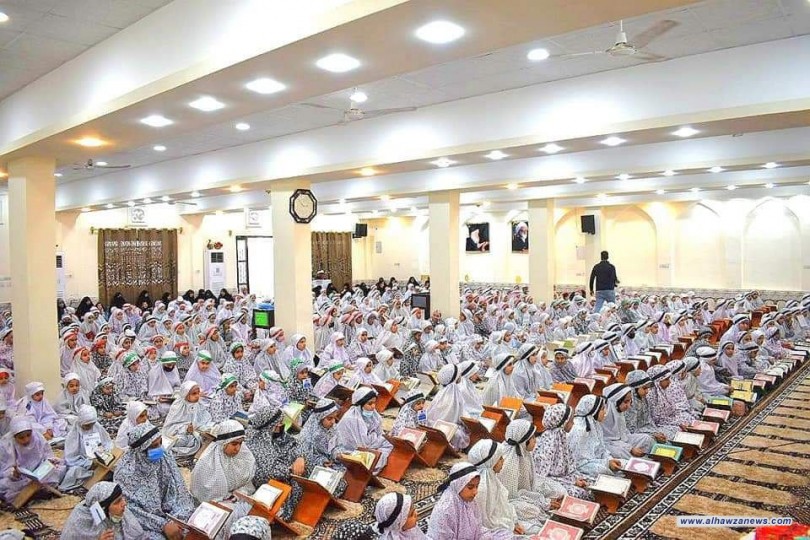 مجمع المبلغات الرساليات في ذي قار يتوج اكثر من ٤٠٠ فتاة بالحجاب الشرعي