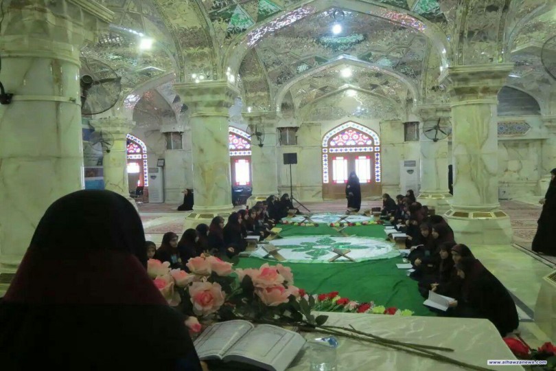 القسم النسوي في العتبة العلوية يحتضن محفلا قرآنيا للكوادر القرآنية في العتبة الحسينية