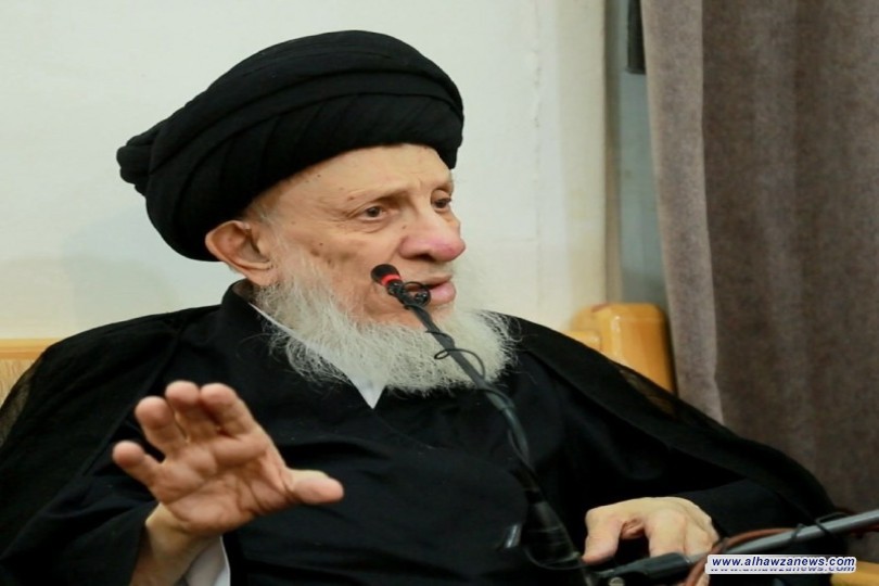 المرجع الحكيم  يستقبل طلبة العلوم الدينية في حوزة طهران   